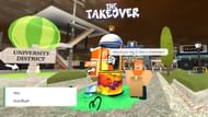 Interact with the NPC to take challenges (Image via Roblox)